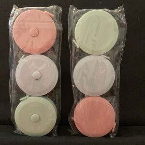 Retractable Measuring Tapes, Push Button Closure.  Set of Three